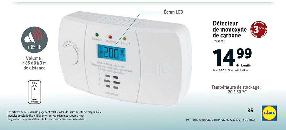 Détecteur De Monoxyde De Carbone