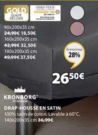 drap-housse en satin kronborg