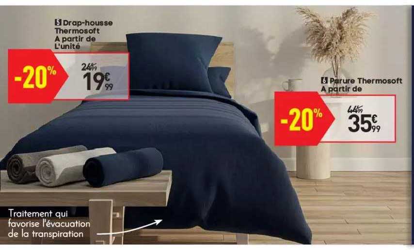 drap-housse thermosoft, parure thermosoft