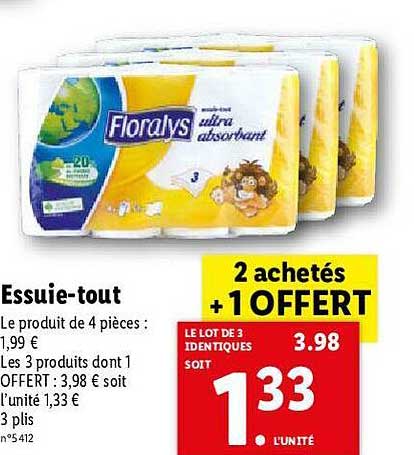 essuie-tout floralys