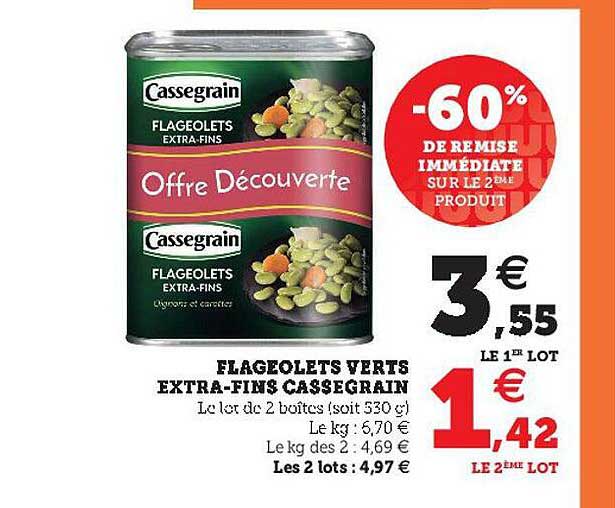 flageolets verts extra-fins cassegrain