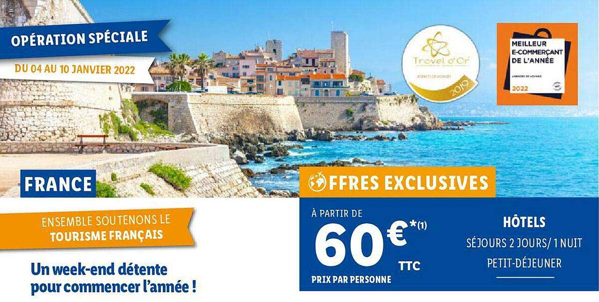 france : hôtels séjours 2 jours - 1 nuit petit-déjeuner