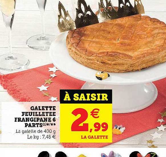 galette feuilletée frangipane 6 parts