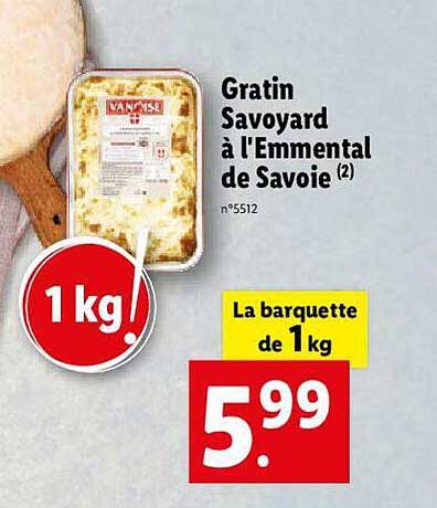Gratin Savoyard à L'emmental De Savoie