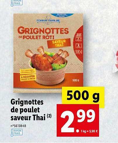 Grignottes De Poulet Saveur Thai