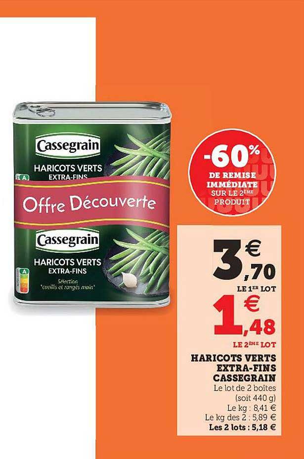 haricots verts extra-fins cassegrain