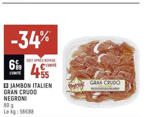 jambon italien gran crudot negroni