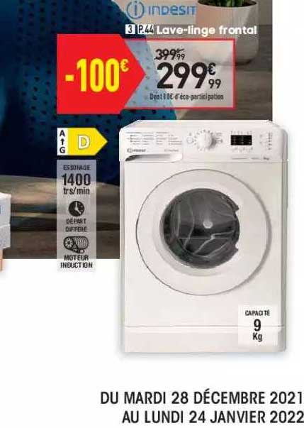 lave-linge frontal indesit