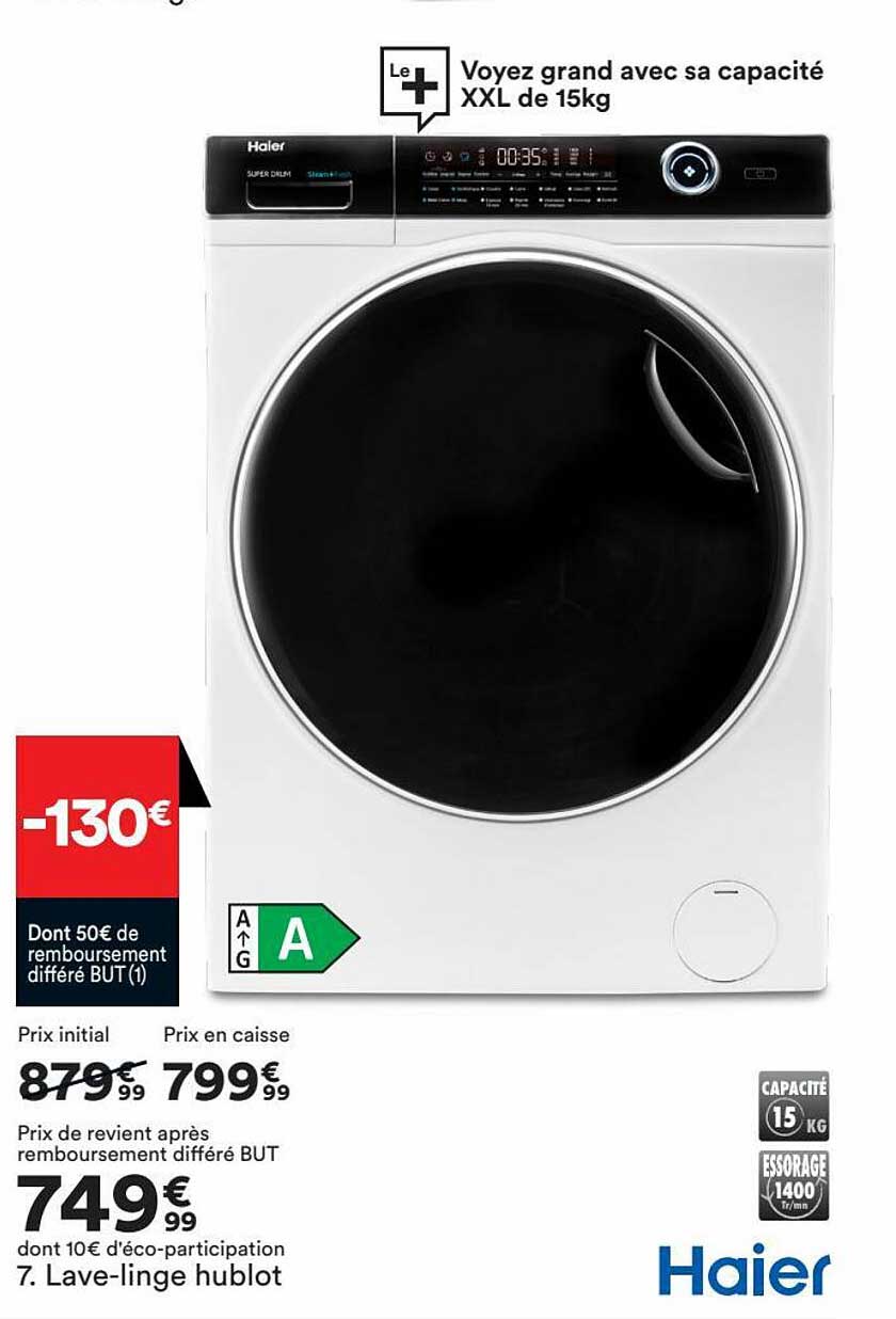 lave-linge hublot haier