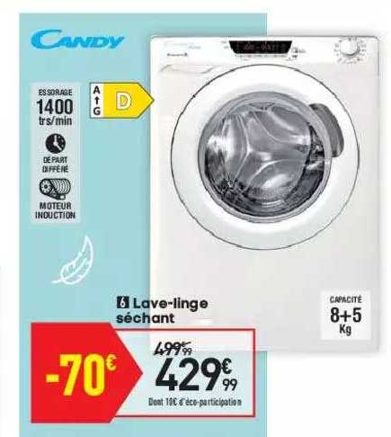 lave-linge séchant candy
