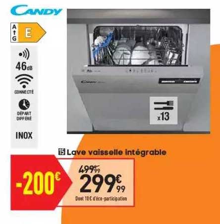 lave vaisselle intégrable candy