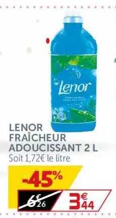 Lenor Fraîcheur Adoucissant 2 L