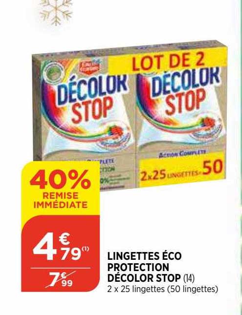lingettes éco protection décolor stop