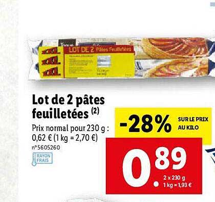 Lot De 2 Pâtes Feuilletées