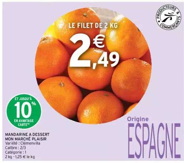 mandarine à dessert mon marché plaisir