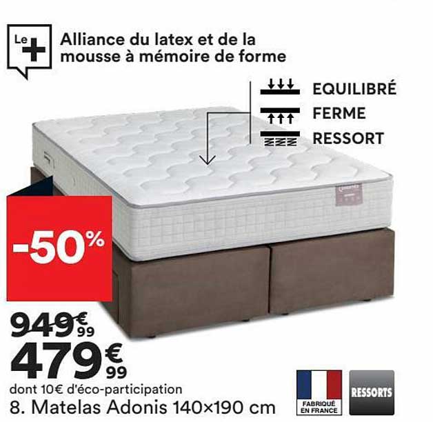 matelas adonis 140x190 cm