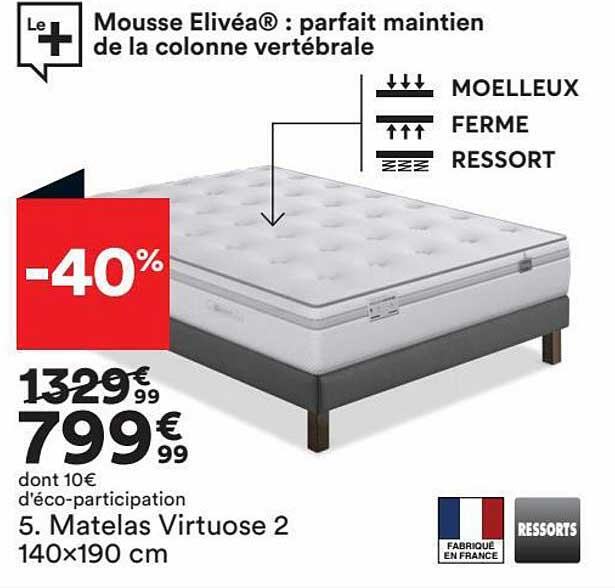 matelas virtuose 2 140x190 cm