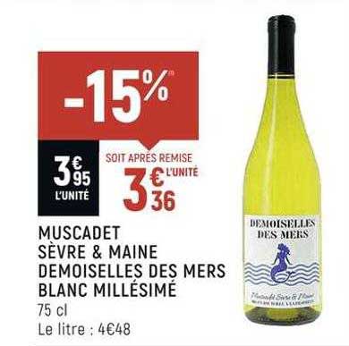 muscadet sèvre & maine demoiselles des mers blanc millésimé