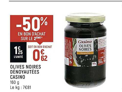 Olives Noires Dénoyautées Casino