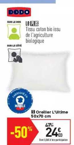 Oreiller L'ultime 50 X 70 Cm Dodo