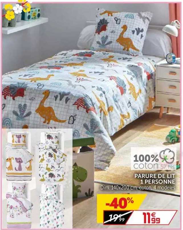 parure de lit 1 personne