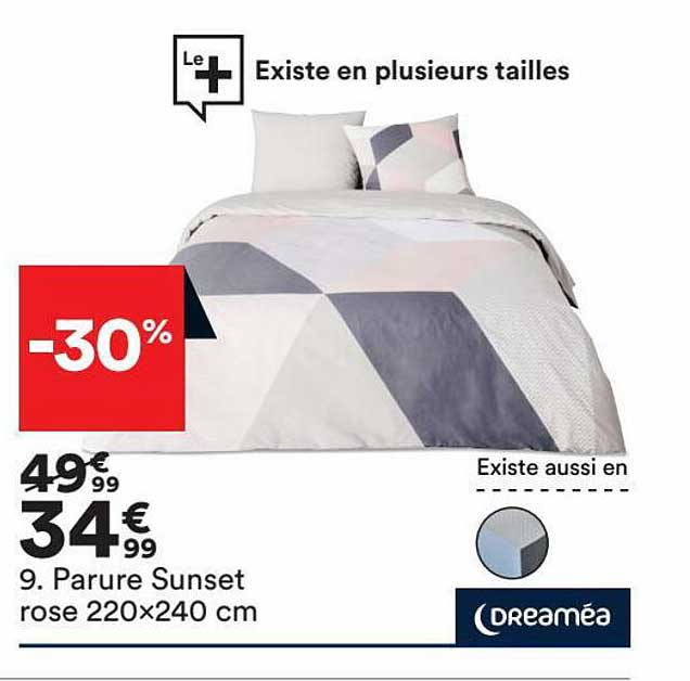 parure sunset rose 220x240 cm dreaméa