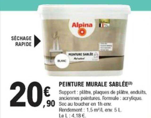 peinture murale sablée alpina