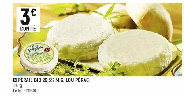 pérail bio 26,3% m.g. lou pérac