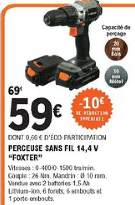 Perceuse Sans F Il 14,4 V "foxter"