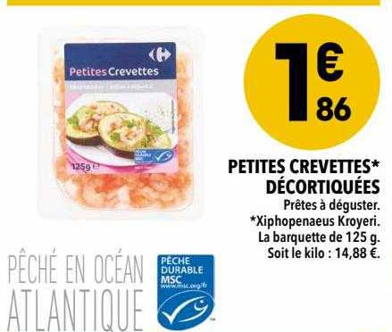 petites crevettes décortiquées