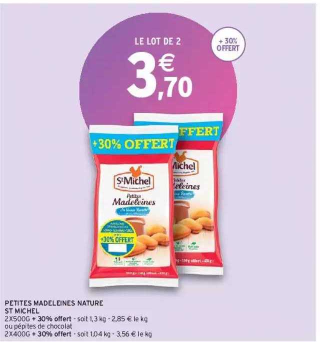 petites madeleines nature st michel