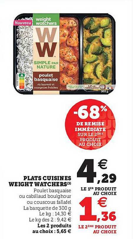 plats cuisinés weight watchers