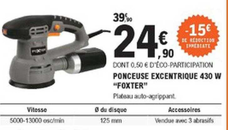 ponceuse excentrique 430 w "foxter"