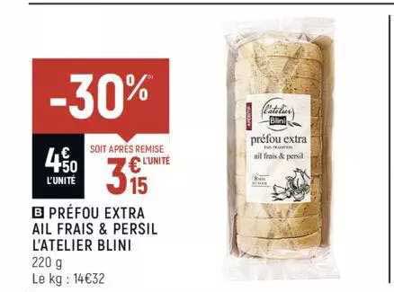 préfou extra ail frais & persil l'atelier blini