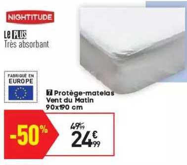 Protège-matelas Vent Du Matin 90 X 190 Cm Nightitude