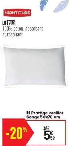 Protège-oreiller Songe 50 X 70 Cm Nightitude