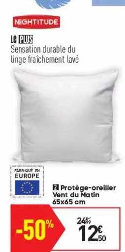 protège-oreiller vent du matin 65 x 65 cm