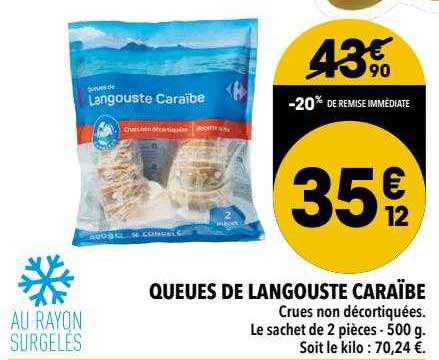 queues de langouste caraïbe