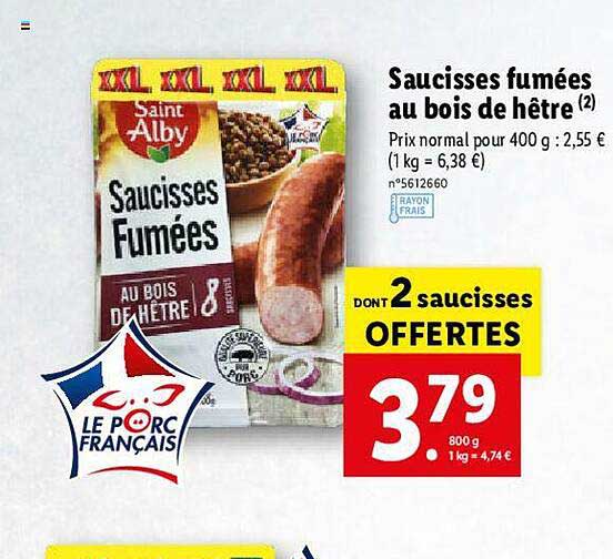 saucisses fumées au bois de hêtre saint alby