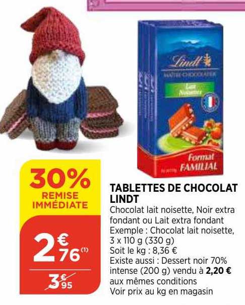 Tablettes De Chocolat Lindt