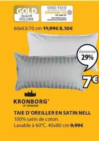 taie d'oreiller en satin nell kronborg