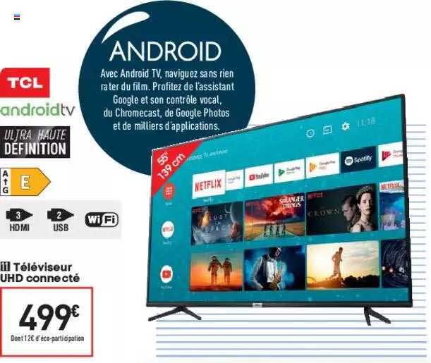 Téléviseur Uhd Connecté Tcl