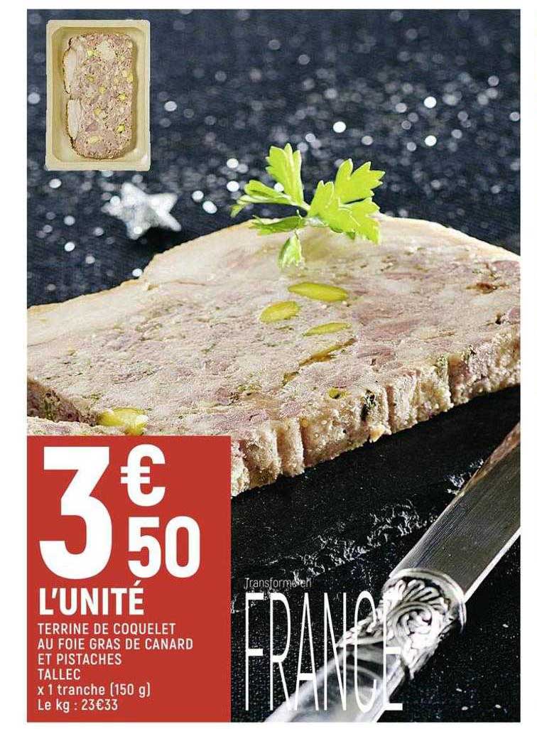 Terrine De Coquelet Au Foie Gras De Canard Et Pistaches Tallec