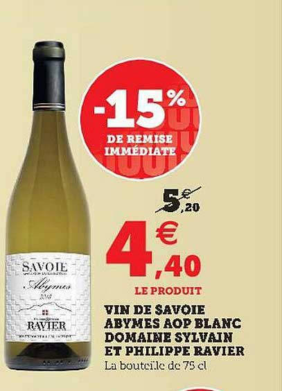 vin de savoie abymes aop blanc domaine sylvain et philippe ravier