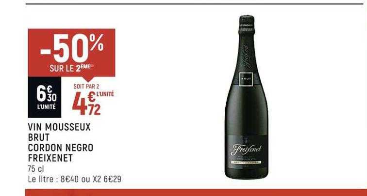 vin mousseux brut cordon negro freixenet
