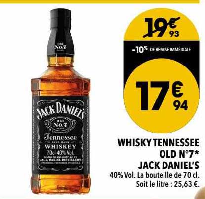 whisky tennessee old n°7 jack daniel's