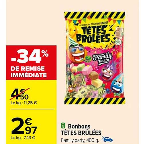 bonbons têtes brûlées
