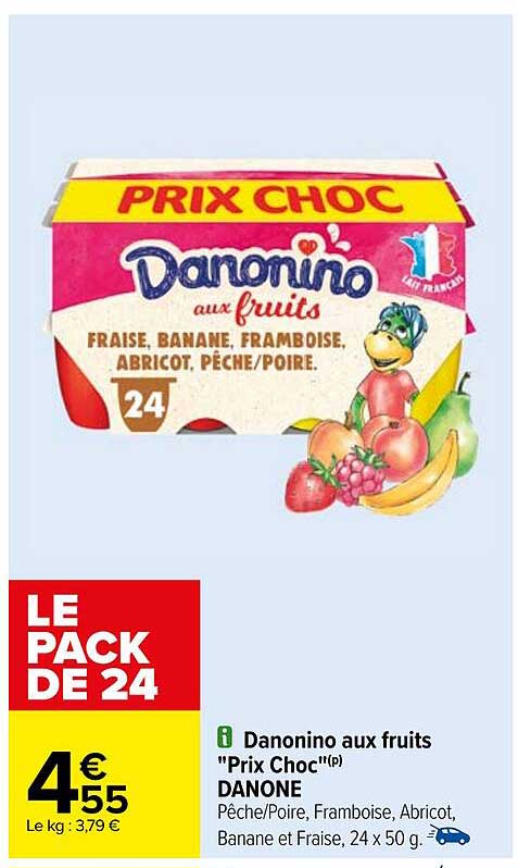 danonino aux fruits "prix choc" danone