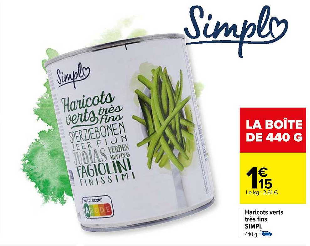 haricots verts très fins simpl