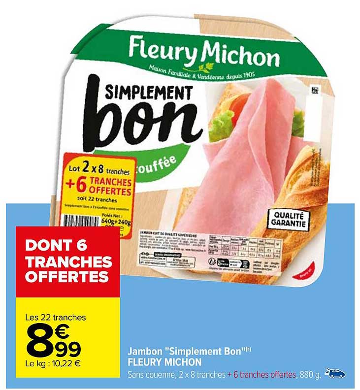 jambon "simplement bon" fleury michon